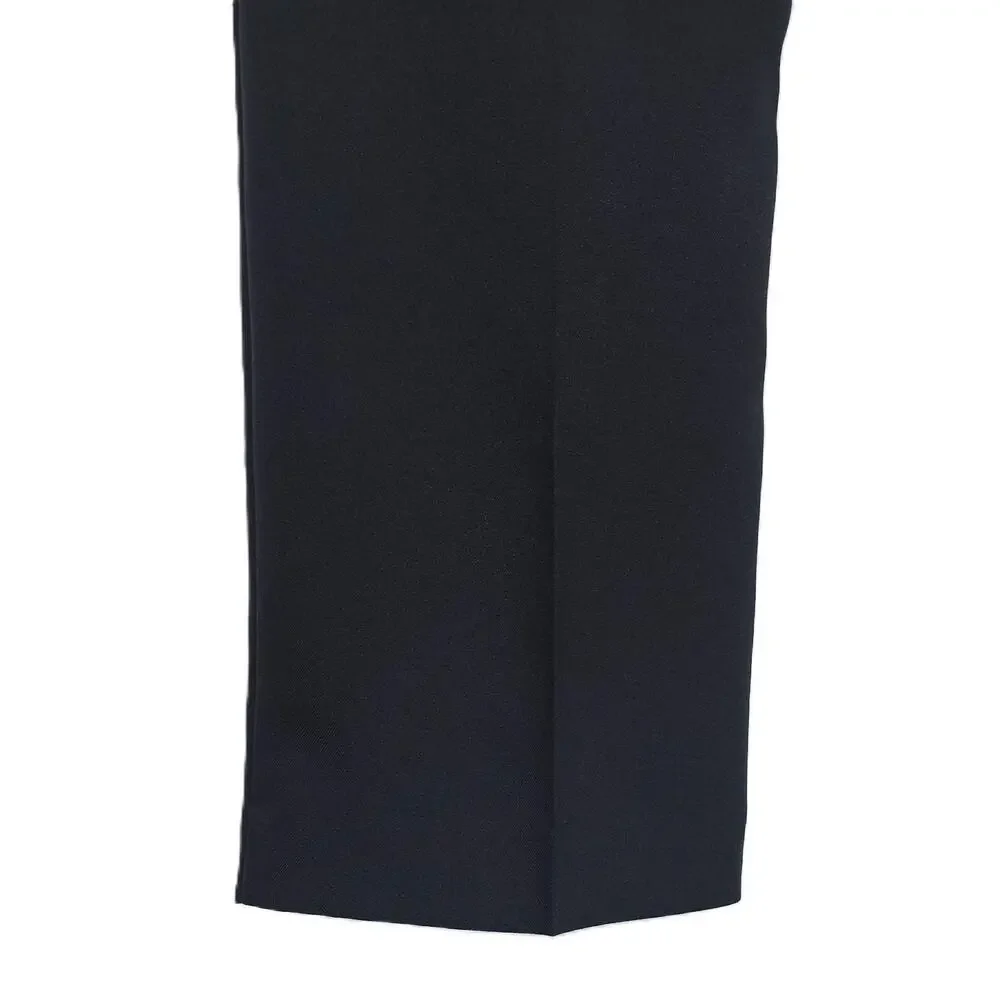 Perry Ellis Portfolio Mens Modern Fit Dress Pant 32x30 Black Solid Stretch Twill